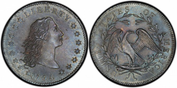 Является первой серебряной монетой США номиналом в 1 доллар
